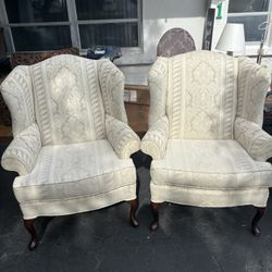 Pair Of Armchairs Matching In Like New Condition 