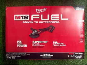 Milwaukee M18 FUEL 4-1/5 6” Grinder Kit