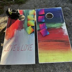 Beanie bag toss cornhole game