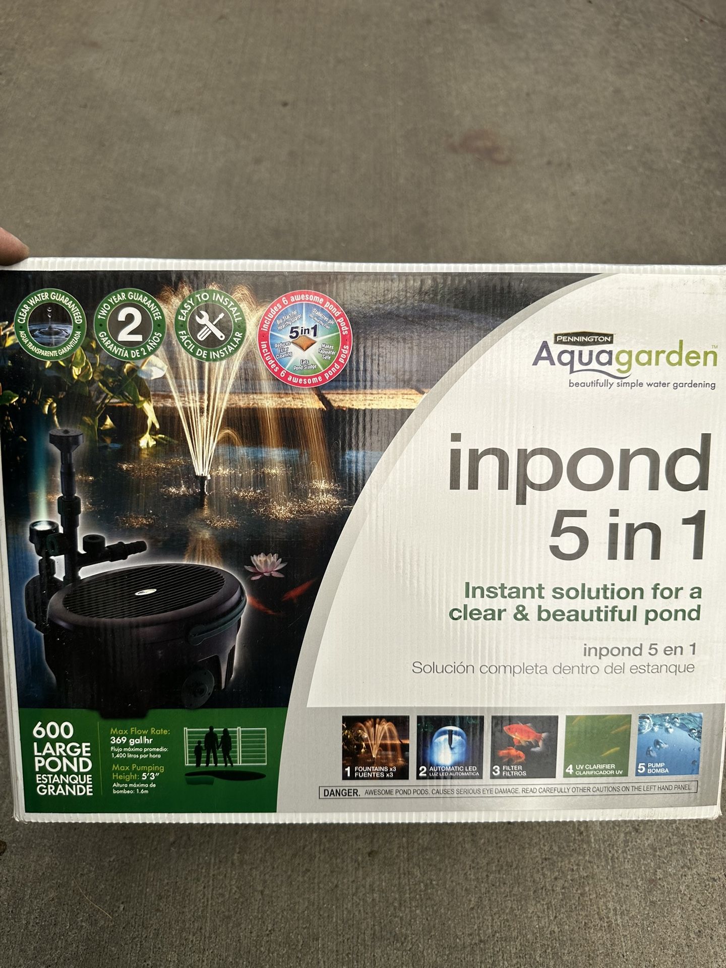 Inpond 5 in 1 for Pond up 600 gallons