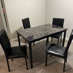 Furniture table with four chair