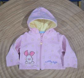 Vintage Disney Baby "Cuddley Piglet" zip-up hoodie SIZE 3M