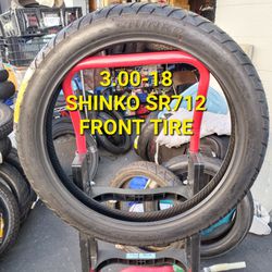3.00-18 SHINKO SR712 MOTORCYCLE FRONT TIRE What you see is what you get