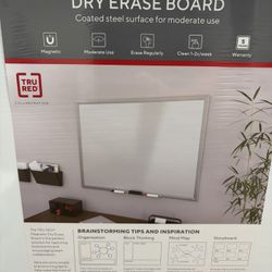 Tru Red MAGNETIC STEEL DRY ERASE BOARD