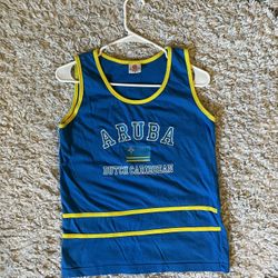 Semi New Souvenir Piece To Axx’s Aruba Blue Men’s Tank Top Size Small