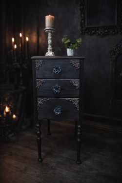 Romantic Gothic Side Table, End Table