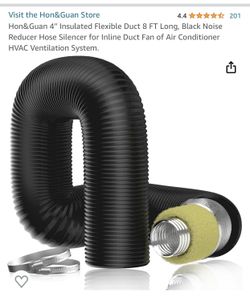 Insulated 4” flexible duct 
