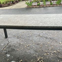 Stone and metal table