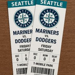 Seattle Mariners Vs Los Angeles Dodgers Tickets 