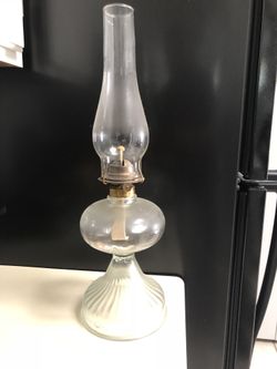 Antique Glass Oil Lamp (Large)