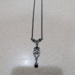 Vintage Silver n black necklace