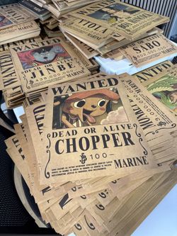 One Piece Wanted Posters - 12x16 Kraft Paper - $1 Each
