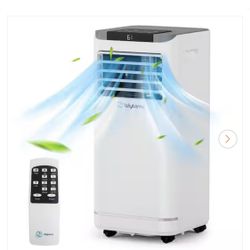10,000 BTU Portable Air Conditioner Cools 450 sq. ft. with Heater, Dehumidifier and Remote in White