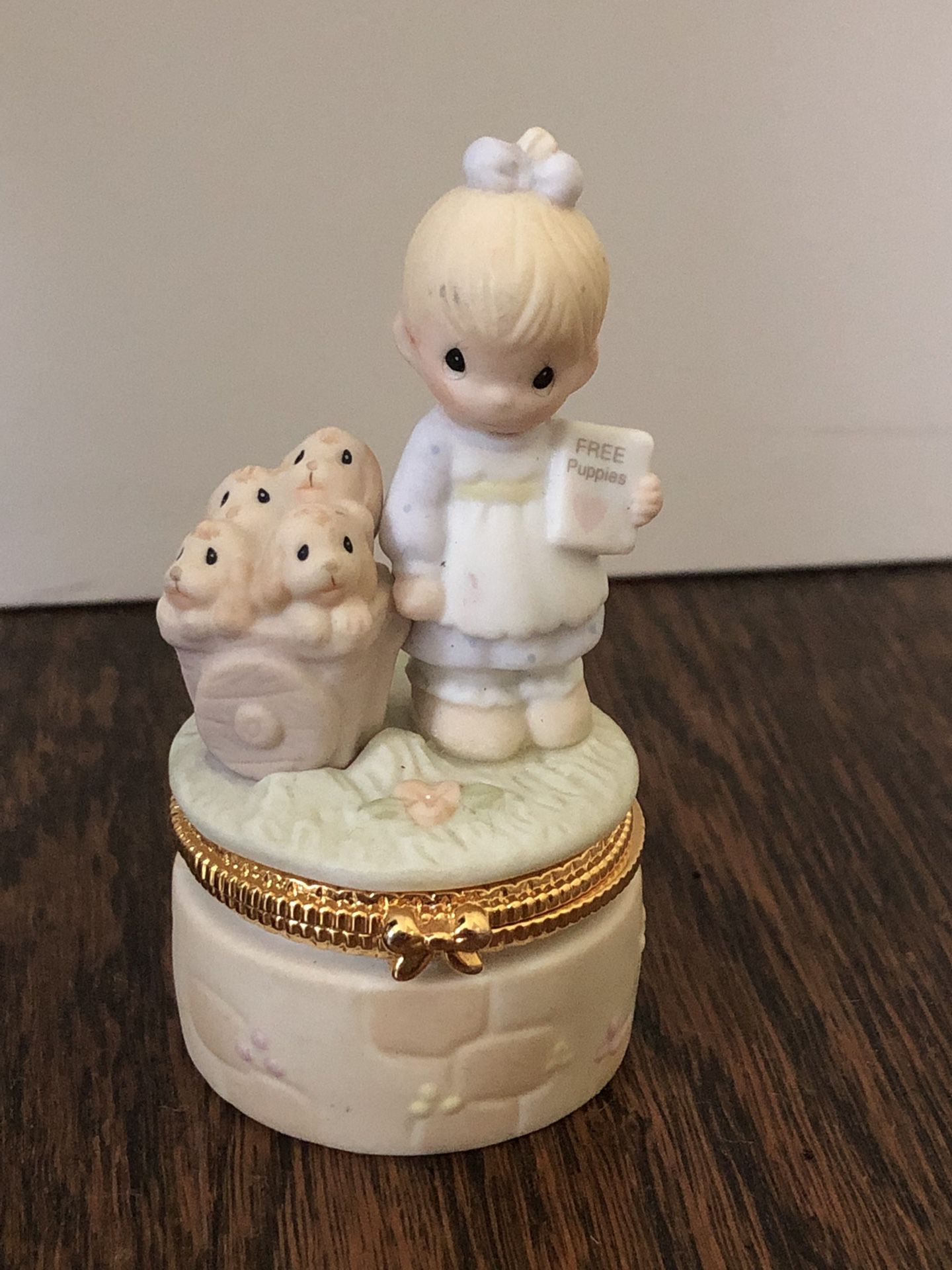Precious Moments Collectible Storage Box.  God Loveth  A Cheerful Giver 