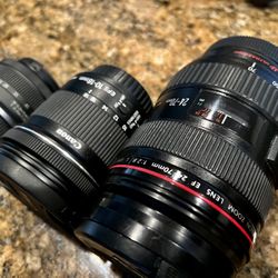 Canon 24-70MM Canon 10-18mm & Canon 18-45mm Lens 