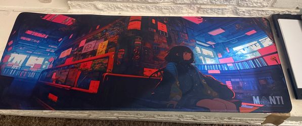 MANTI Anime Computer Desk Mat Extended Mouse Pad, Multicolor 30"x 12" new