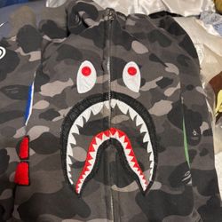 Bape Hoodie Grey