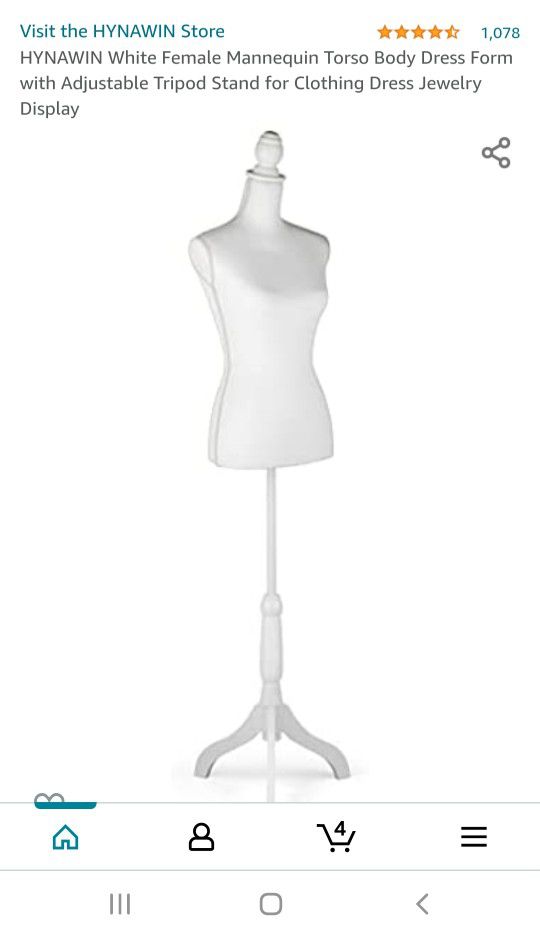 Female Dress Form Mannequin Torso Body