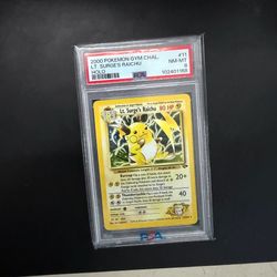 LT Surges Raichu Holo PSA 8 vintage