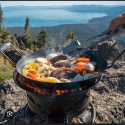 Trail Fire 4-in-1 Grill Portable BBQ with Grill, Wok, Pizza Oven