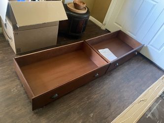 NEW (wood) under bed Or Bunk Bed Storage with wheels (Kohls)