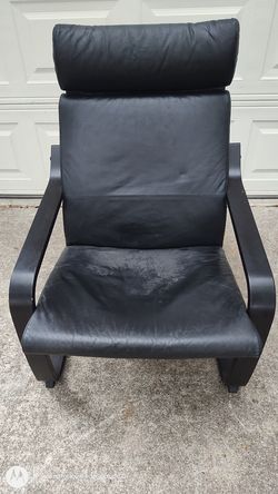 Ikea Poang Leather Armchair