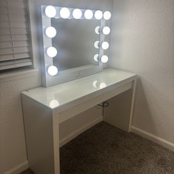 Impressions Mirror Vanity (w Ikea Desk) 