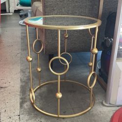 Decorative Mirror Top Side End Table 