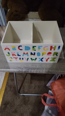 White Wood Storage Container