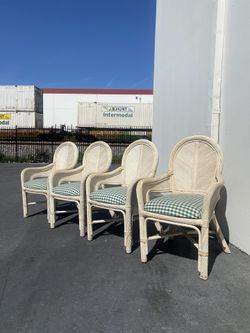 4 Bamboo/rattan Chairs