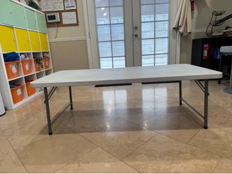 Kids 6ft White Folding Table