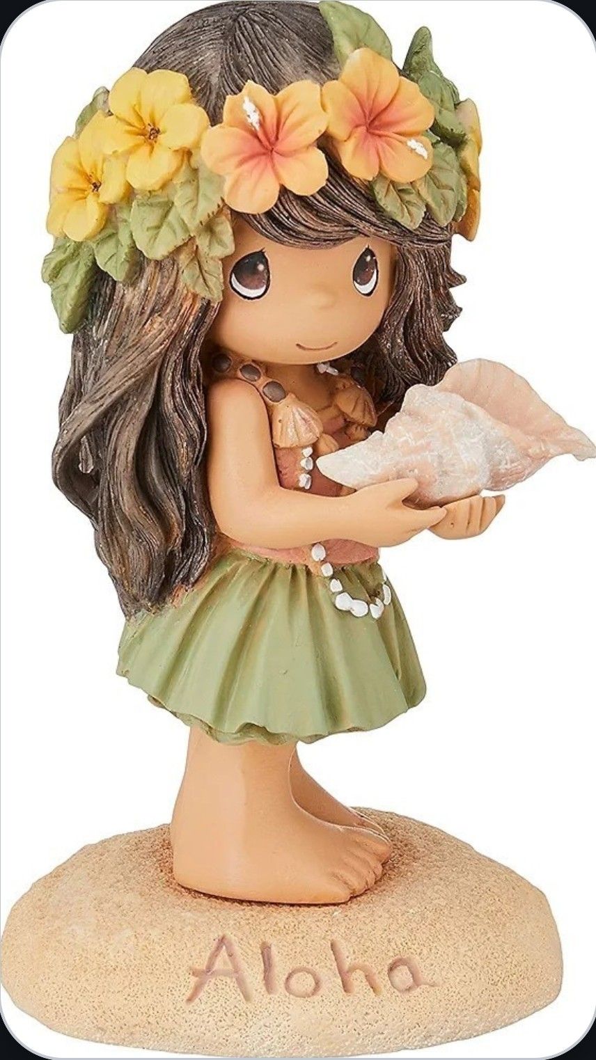 Precious Moments Hawaiian Girl Aloha Figurine 