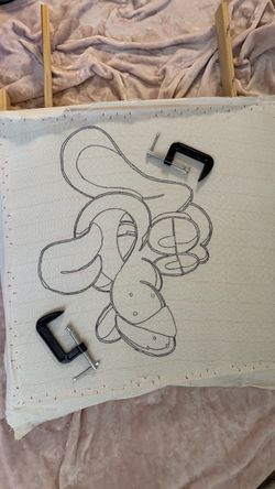 Tufting Frame + Clamps + Pre-Stretched Tufting Cloth