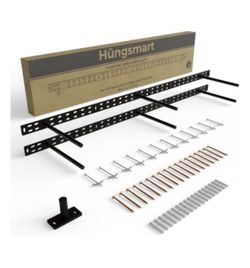 Set of 2 Floating Shelf Brackets 38 inch Multiple Mounting Location Hit 3 Stu...