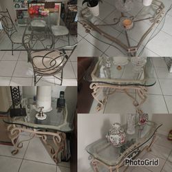 5 Piece Dining Table With Chairs And Side Tables (SET)