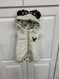 H&M Kids Minnie Mouse Puffy Vest with Ears Size 9-12M