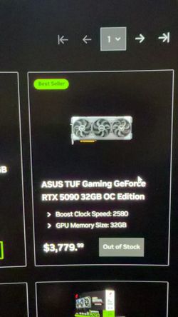 Asus TUF 5090 OC From NVIDIA web