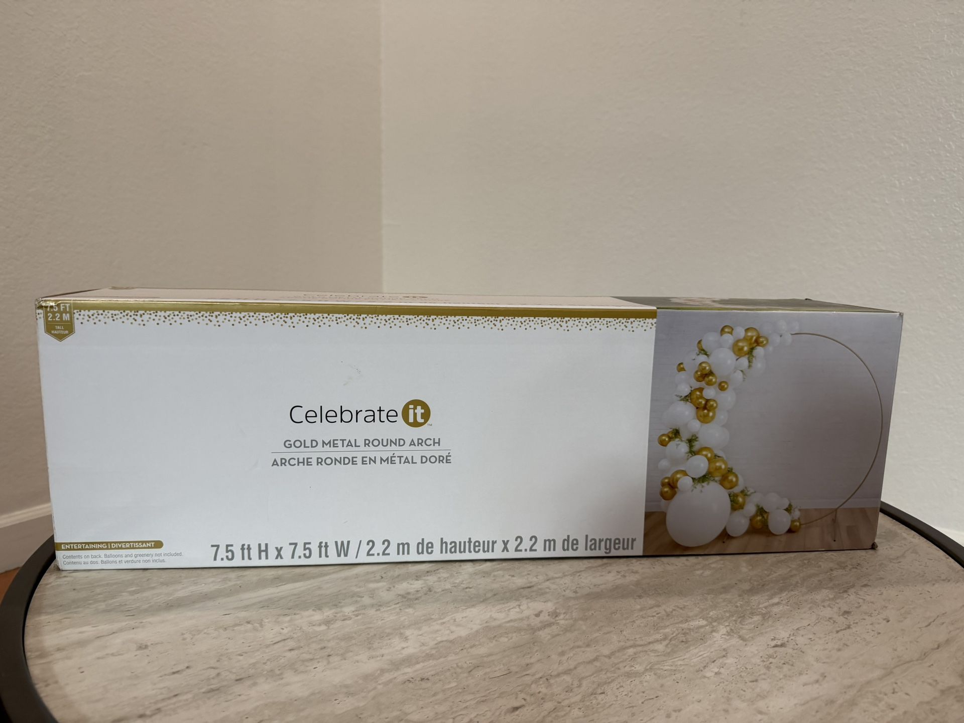 7.5ft. Gold Decorative Wedding Arch by Celebrate It