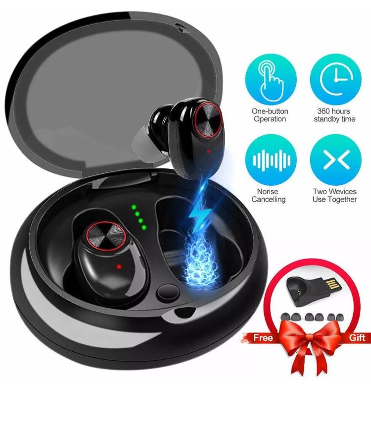 Bluetooth 5.0 Headset Wireless Headphone Earbud Earphone