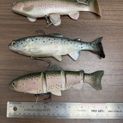 3 Trout Swimbaits 8”