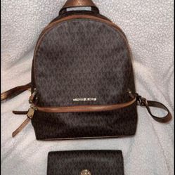 Michael Kors Backpack W/ Wallet 