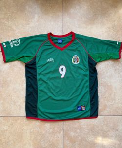 Mexico J. Borgetti #9 Soccer Jersey Men’s Size M Green, 2002 FIFA World Cup.