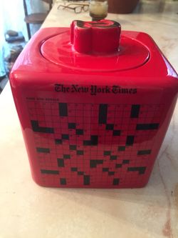 NY Times crossword puzzle cookie jar