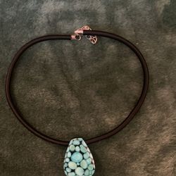 Jay King Blue Basin Kingman Turquoise Pendant Sterling Necklace