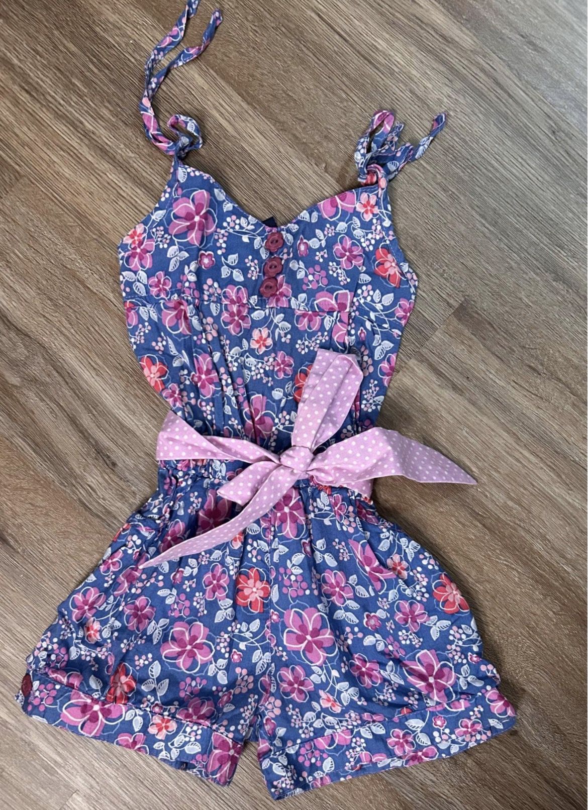 Floral Romper for Girls - Size 6