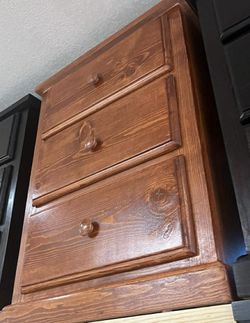 3 Drawer Pine Oak Wood Color 