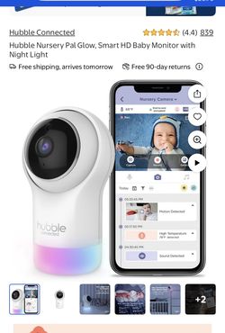 Hubble Nursery Pal Glow Baby Monitor