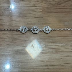 Mother Earth Tree 925 Silver Bracelet 