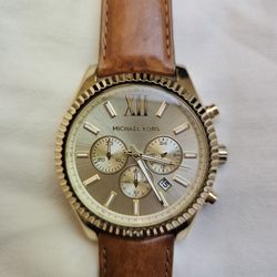 Michael Kors Women's Watch, Leather Strap 