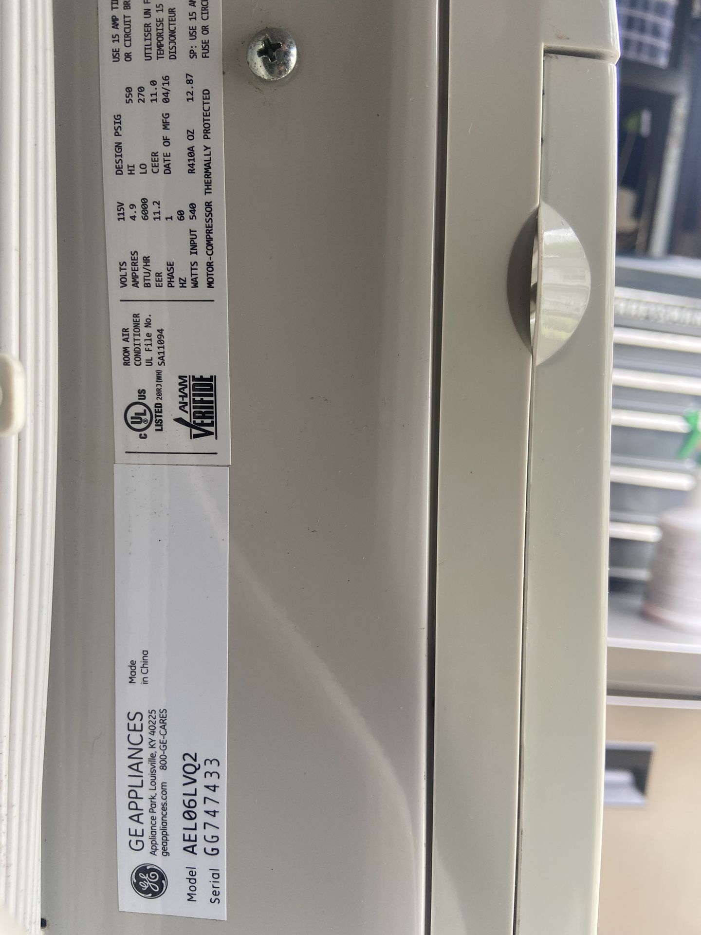 GE Window AC 6,000 BTU With Remote